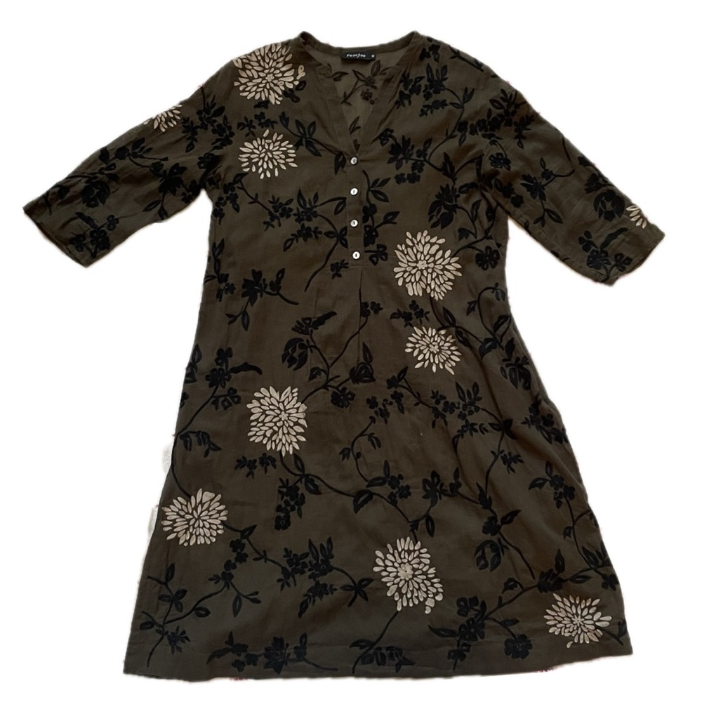 Floral Print V-Neck Dress
